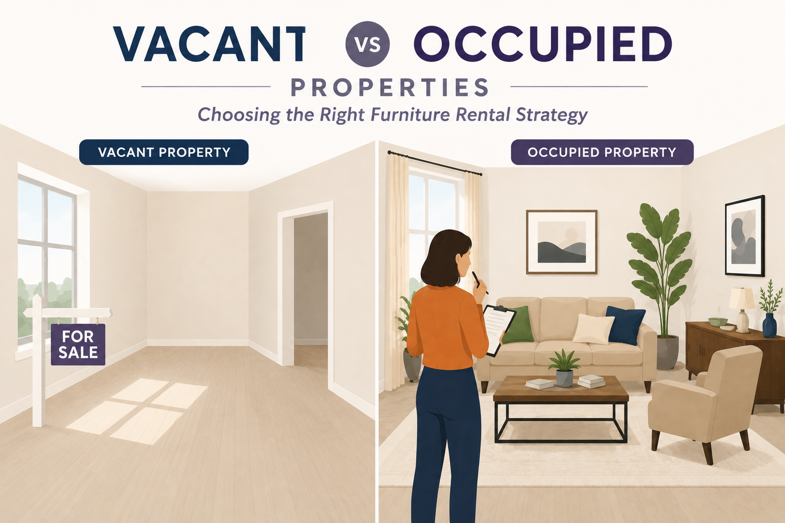 Vacant vs. Occupied Properties: Choosing the Right Furniture Rental Strategy