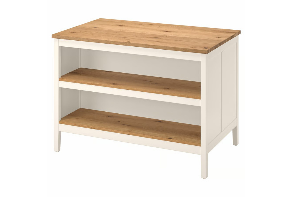 Kitchen island, off-white/oak