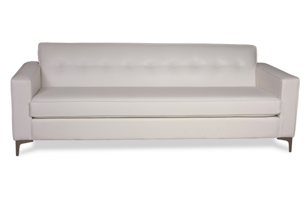 Rockford White Leather Sofa